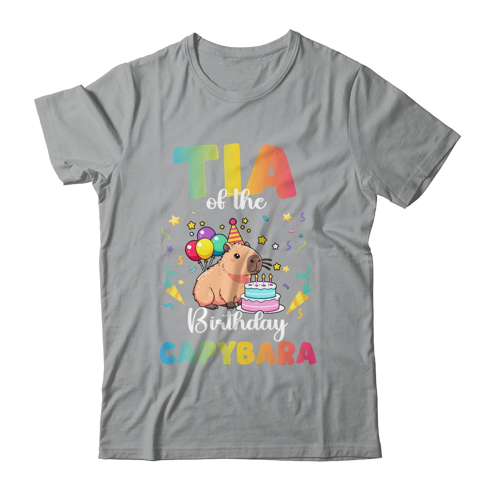 Tia Of The Birthday Girl Capybara Bday Party Family Shirt & Hoodie | teecentury