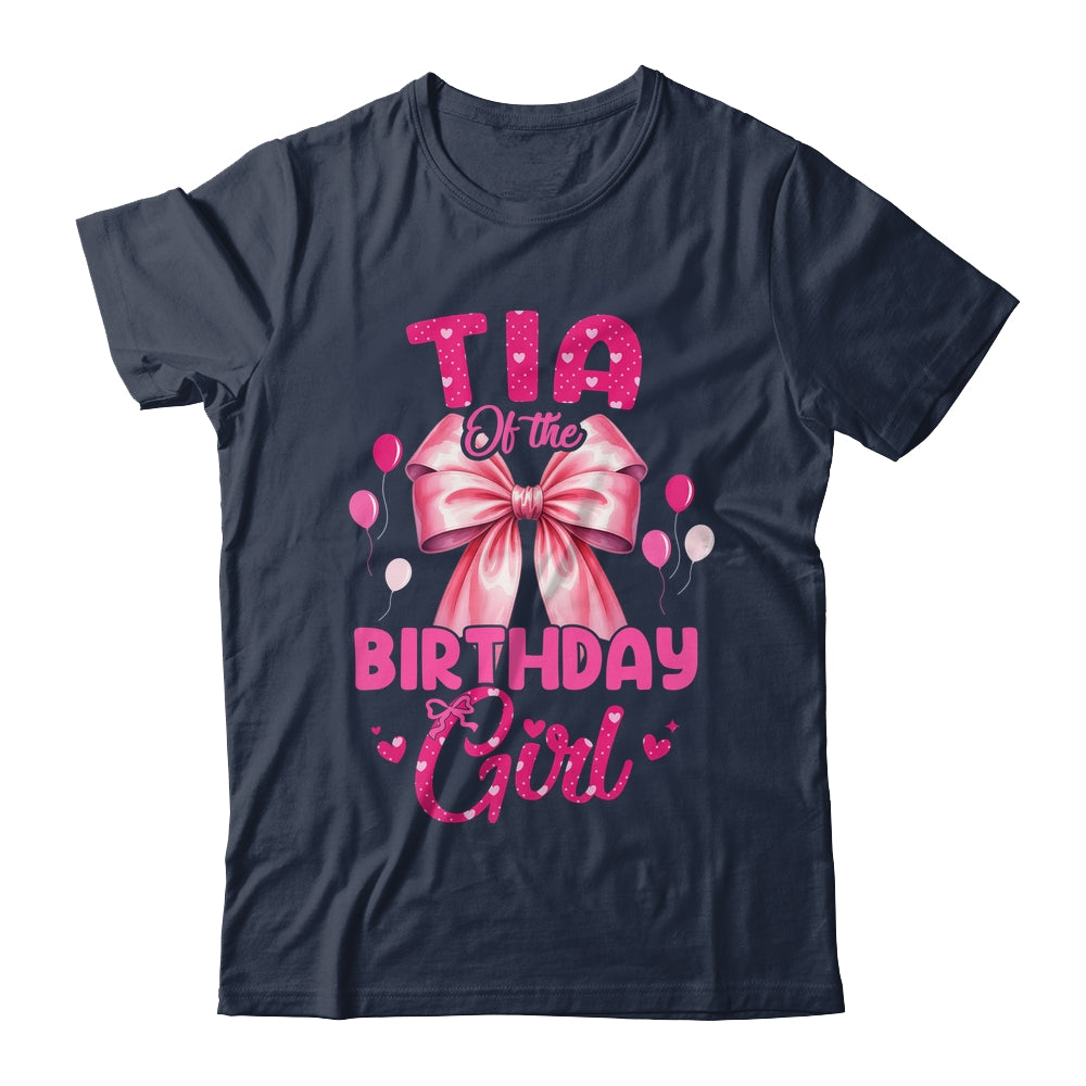 Tia Of The Birthday Girl Coquette Bow Matching Family Shirt & Hoodie | teecentury
