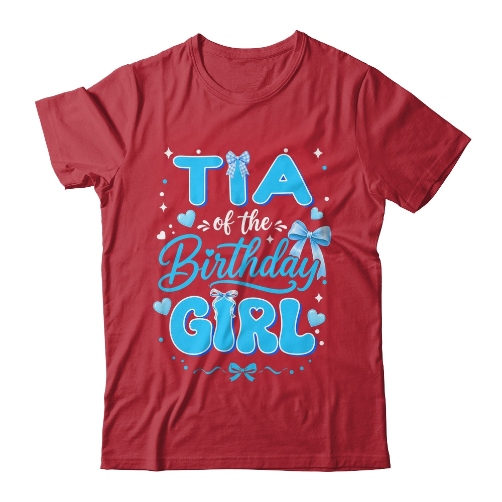 Tia Of The Birthday Girl Family Coquette Bow Blue Cute Shirt & Hoodie | teecentury