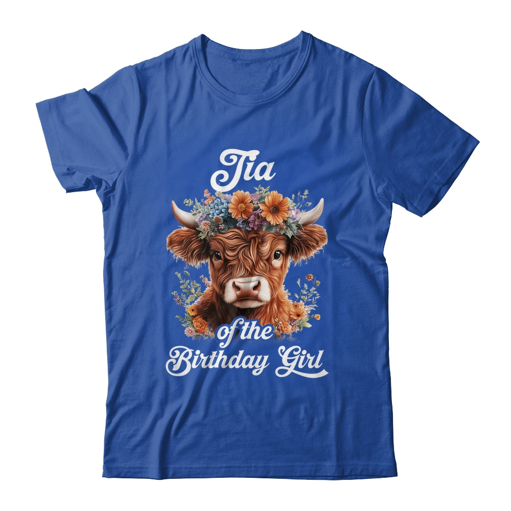 Tia Of The Birthday Girl Highland Cow Farm Family Shirt & Hoodie | teecentury
