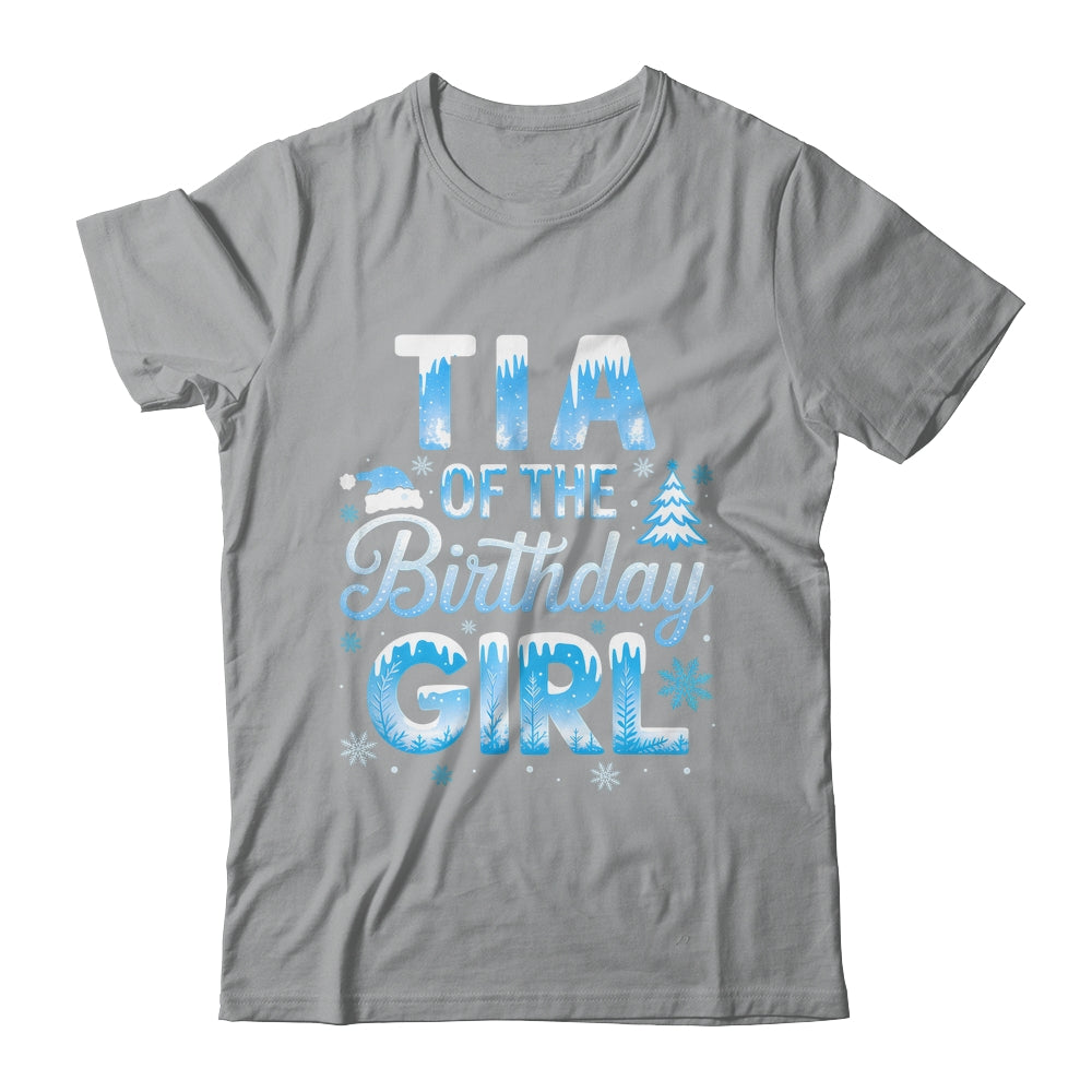 Tia Of The Birthday Girl Snowflakes Winter Family Matching Shirt & Hoodie | teecentury