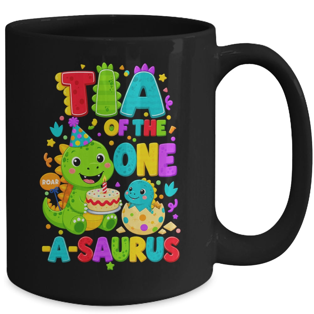Tia Of The One-A-Saurus 1St Birthday Boy T-Rex Dinosaur Mug | teecentury