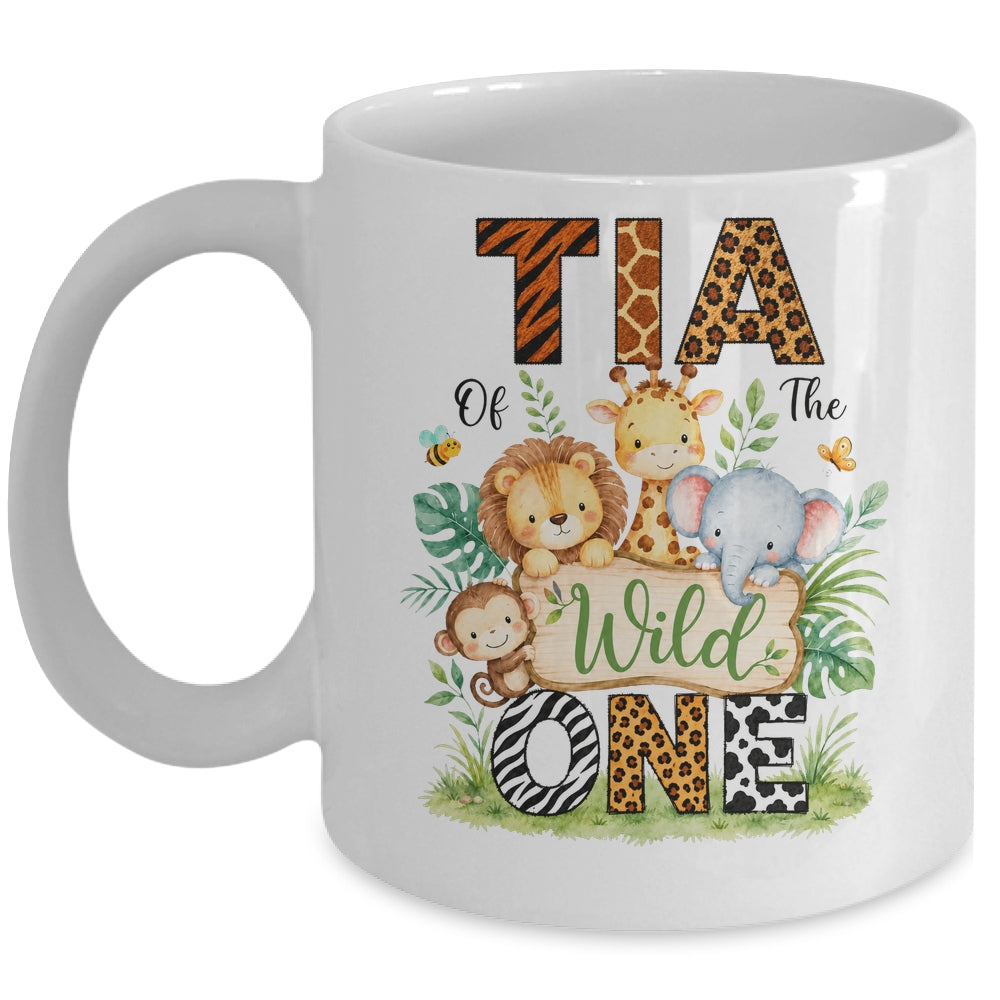Tia Of The Wild One First Birthday Boy Jungle Safari Mug | teecentury