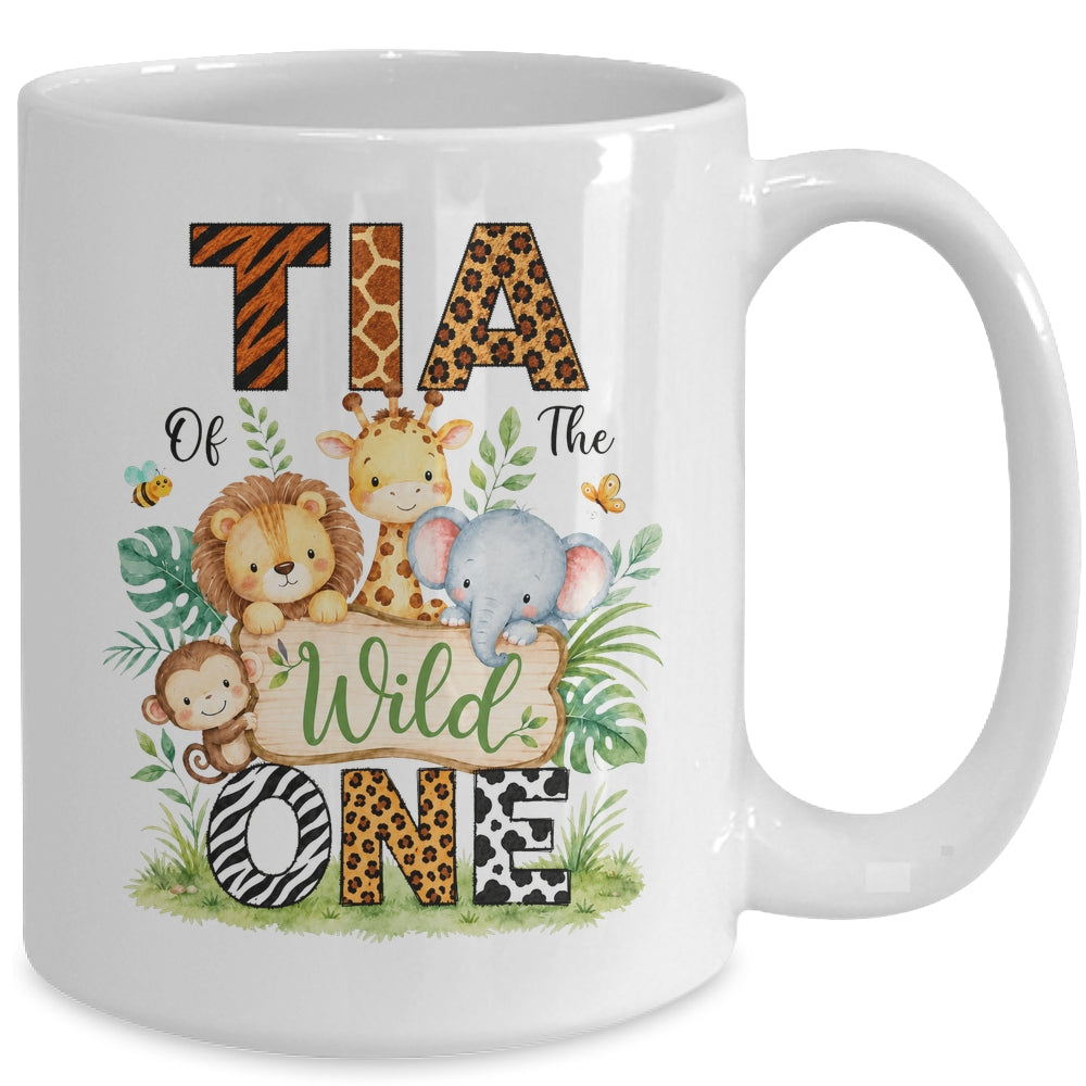 Tia Of The Wild One First Birthday Boy Jungle Safari Mug | teecentury
