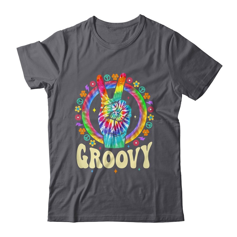Tie Dye Peace Sign Love Groovy Hippie Party For Women Girls Shirt & Tank Top | teecentury