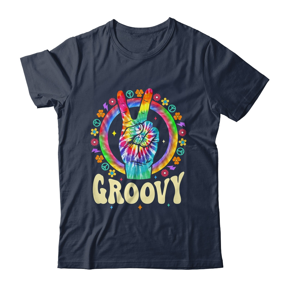 Tie Dye Peace Sign Love Groovy Hippie Party For Women Girls Shirt & Tank Top | teecentury