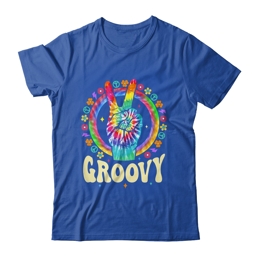 Tie Dye Peace Sign Love Groovy Hippie Party For Women Girls Shirt & Tank Top | teecentury