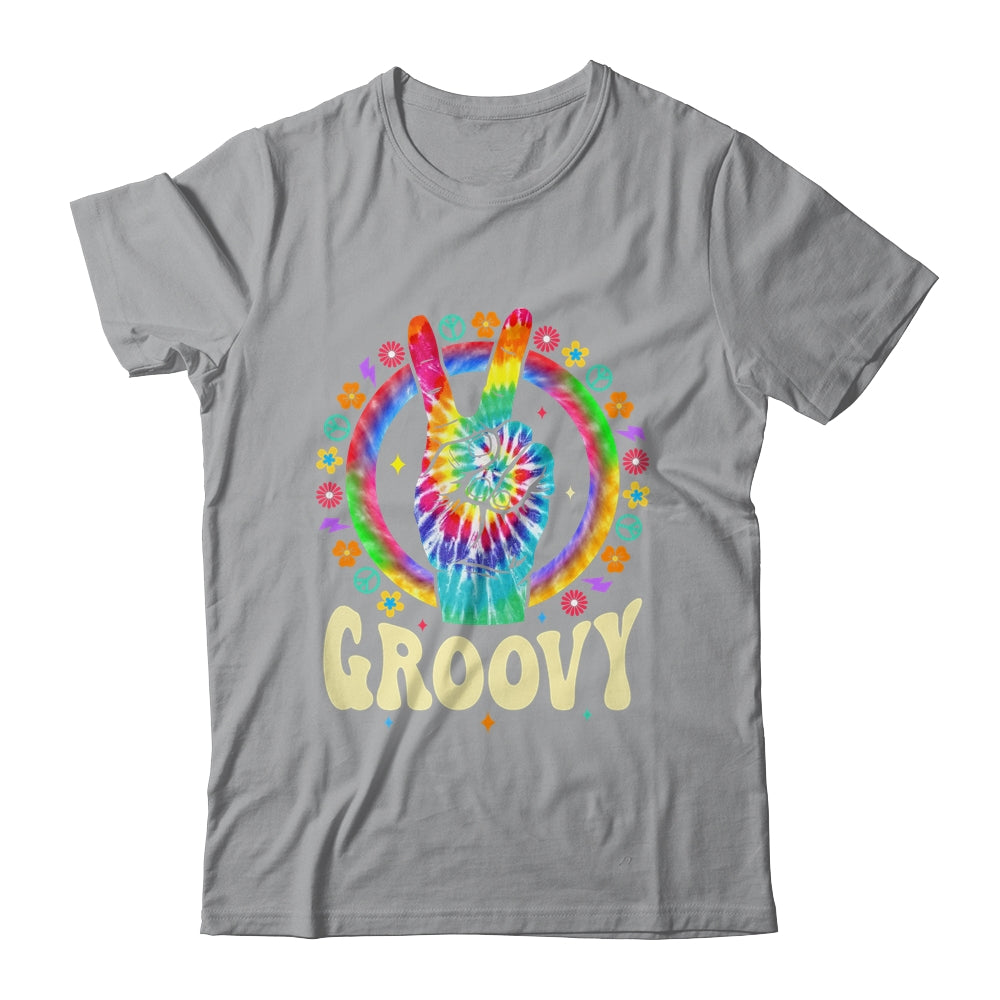 Tie Dye Peace Sign Love Groovy Hippie Party For Women Girls Shirt & Tank Top | teecentury