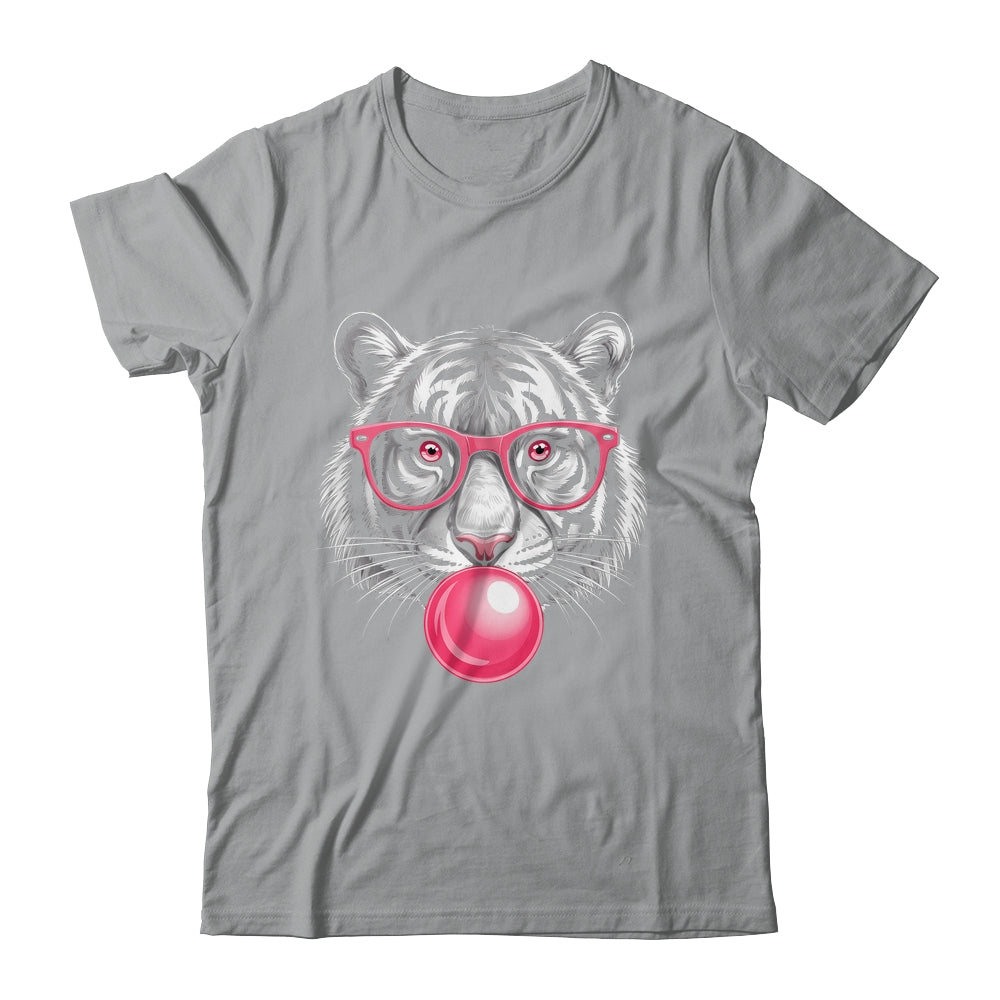 Tiger Face Pink Sunglasses Wild Animal Jungle Women Girls Shirt & Tank Top | teecentury