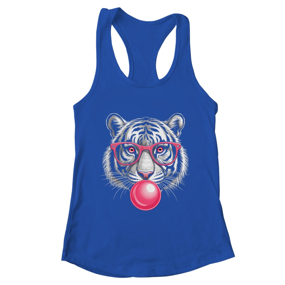 Tiger Face Pink Sunglasses Wild Animal Jungle Women Girls Shirt & Tank Top | teecentury