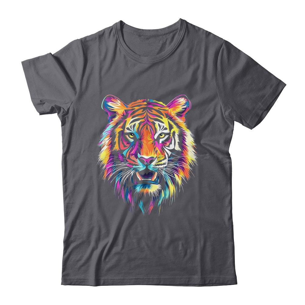 Tiger Face Wild Animal Colorful Tiger For Women Men Kids Shirt & Hoodie | teecentury