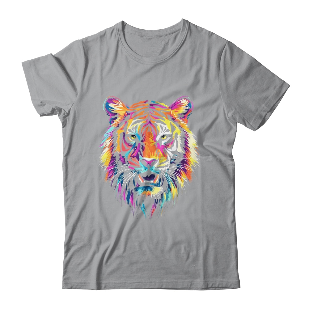 Tiger Face Wild Animal Colorful Tiger For Women Men Kids Shirt & Hoodie | teecentury