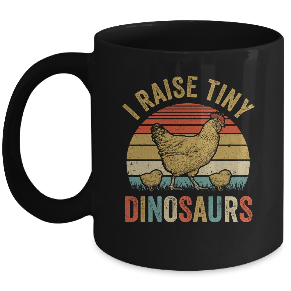 Tiny Dinosaurs Chicken Art For Men Women Farm Lover Farmer Mug | teecentury