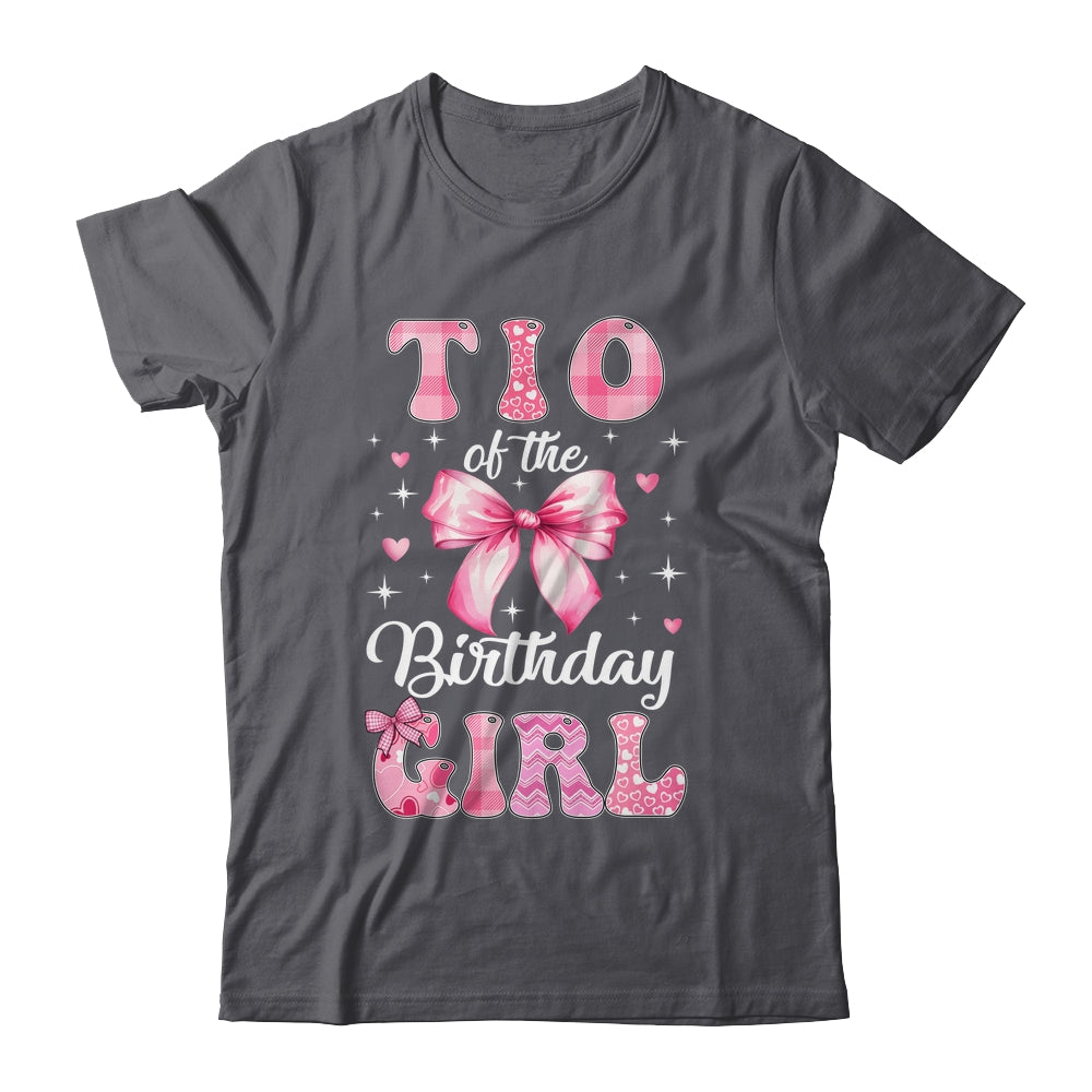 Tio Of Birthday Girl Coquette Bow Matching Family Shirt & Hoodie | teecentury