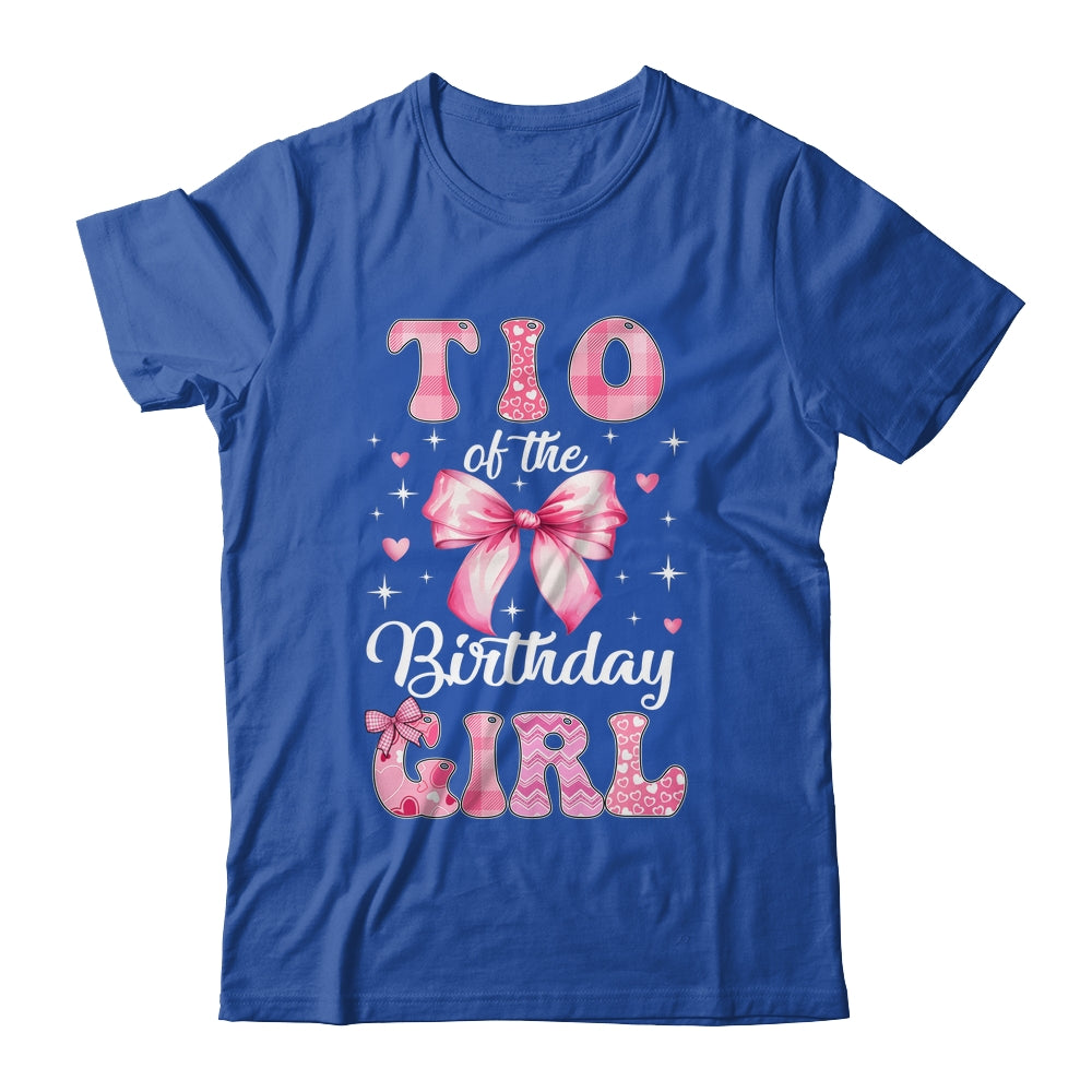 Tio Of Birthday Girl Coquette Bow Matching Family Shirt & Hoodie | teecentury