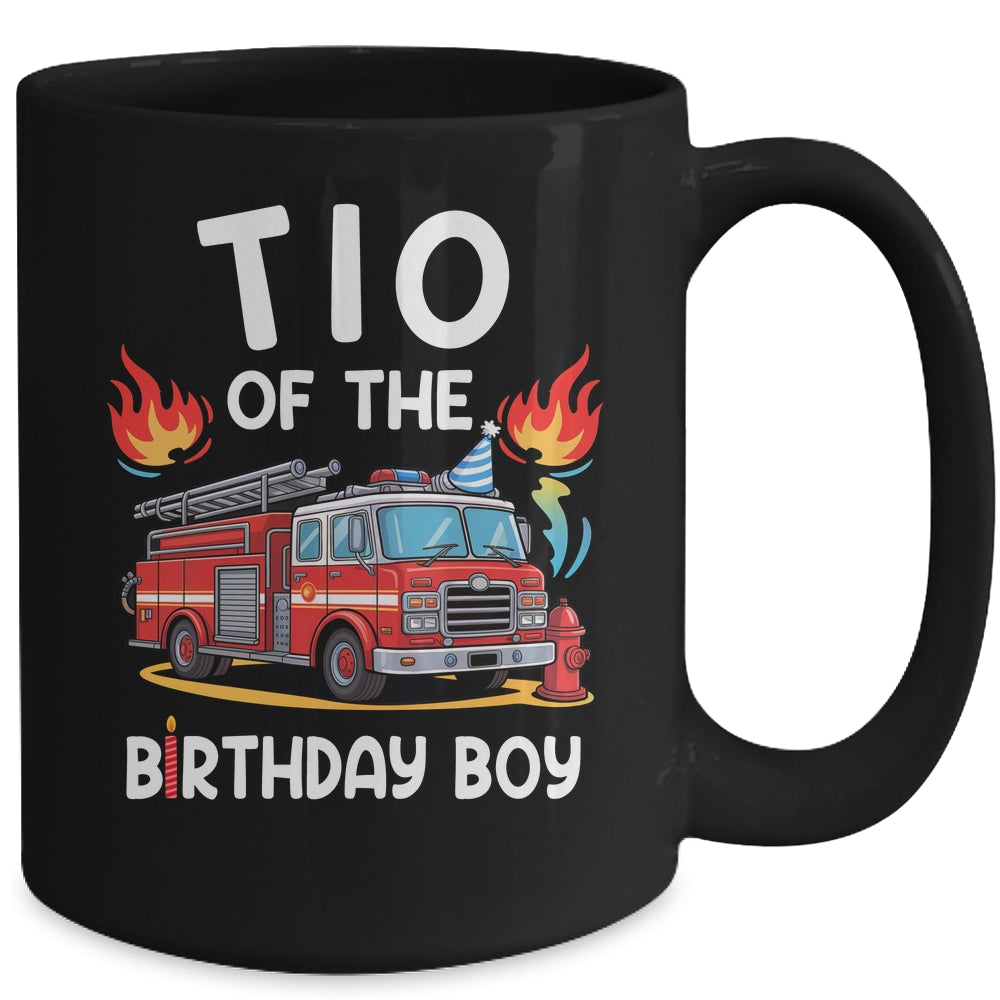 Tio Of The Birthday Boy Fire Truck Firefighter 1st Party Mug | teecentury