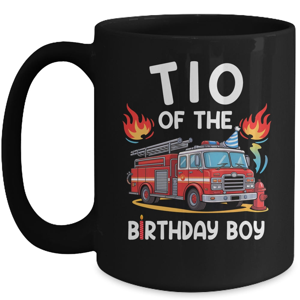 Tio Of The Birthday Boy Fire Truck Firefighter 1st Party Mug | teecentury