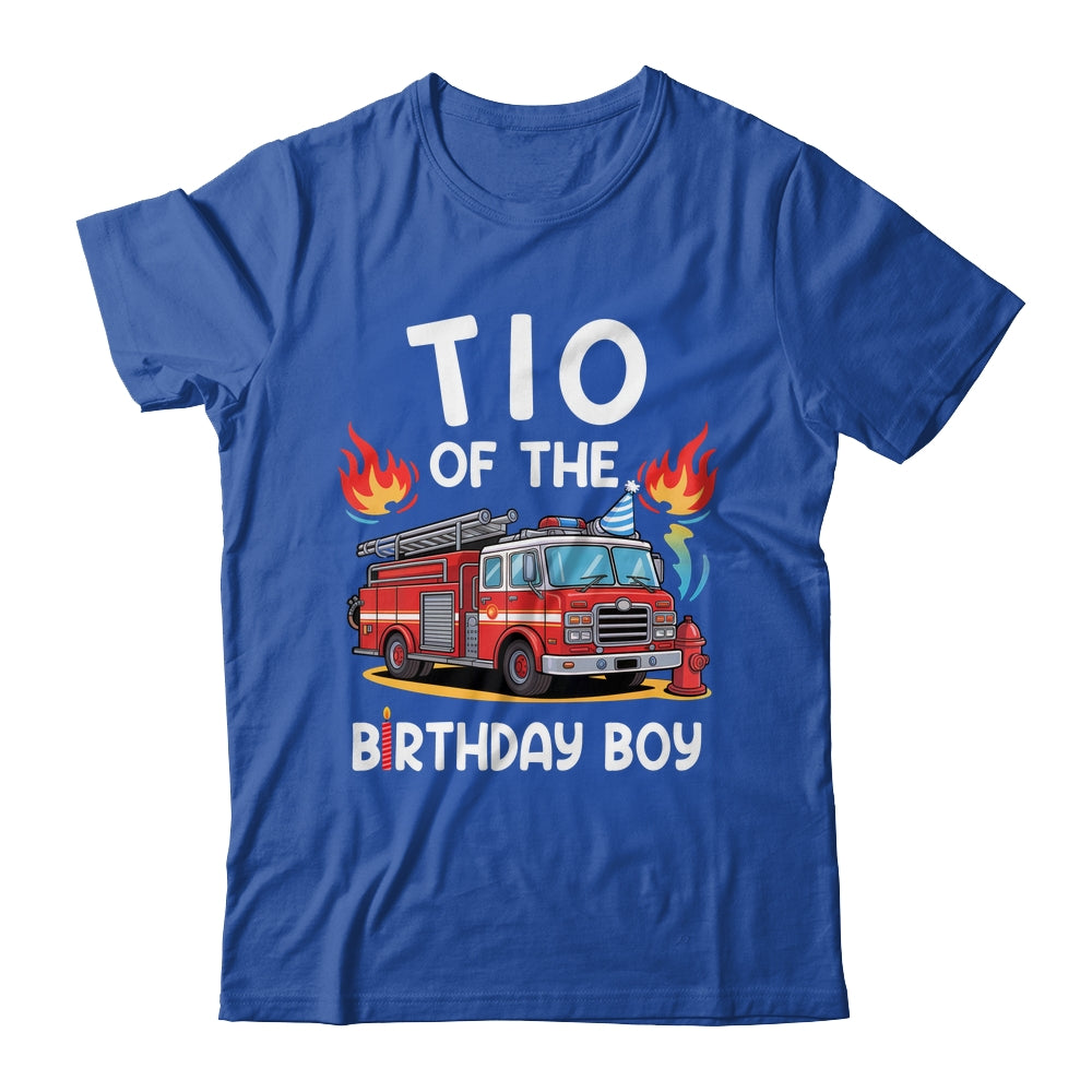 Tio Of The Birthday Boy Fire Truck Firefighter 1st Party Shirt & Hoodie | teecentury