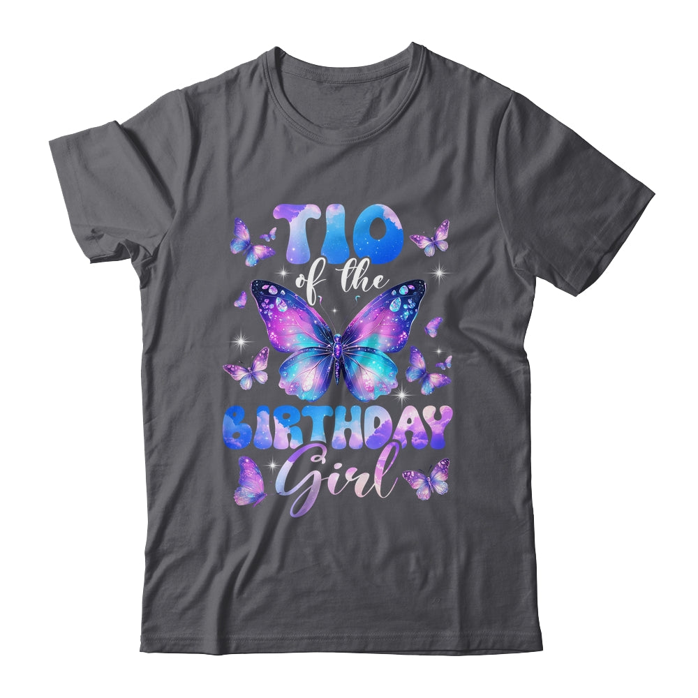 Tio Of The Birthday Girl Butterfly Family Matching Shirt & Hoodie | teecentury