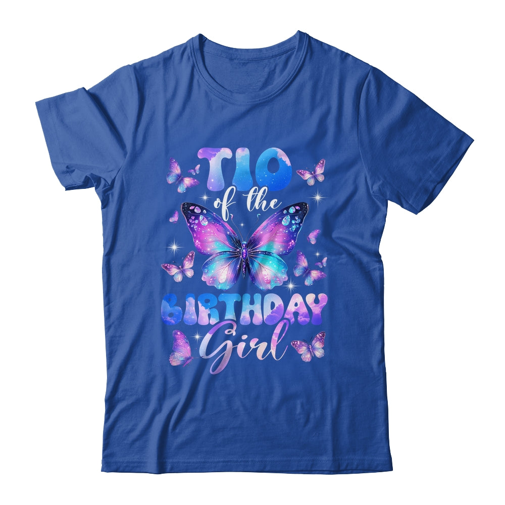 Tio Of The Birthday Girl Butterfly Family Matching Shirt & Hoodie | teecentury