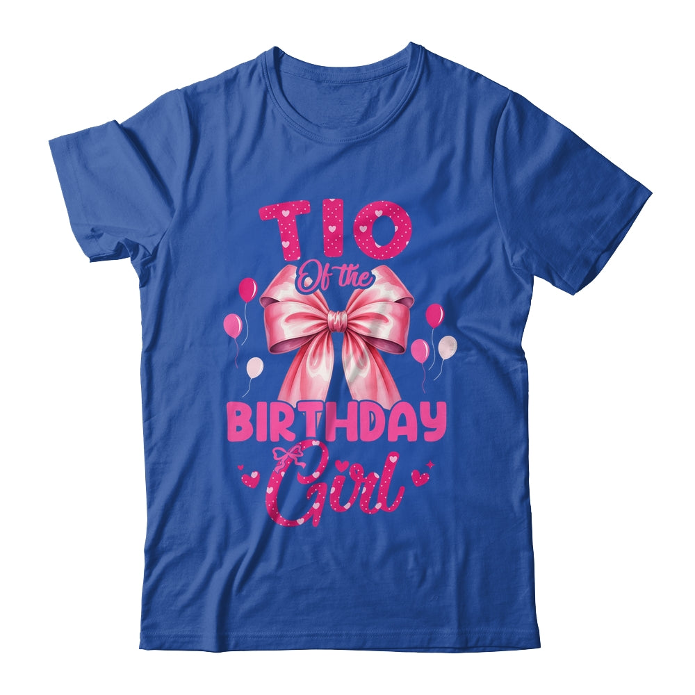 Tio Of The Birthday Girl Coquette Bow Matching Family Shirt & Hoodie | teecentury