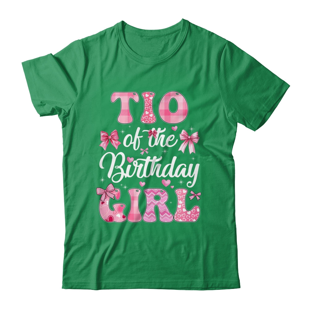 Tio Of The Birthday Girl Family Pink Coquette Bow Shirt & Hoodie | teecentury