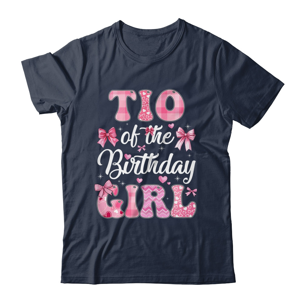Tio Of The Birthday Girl Family Pink Coquette Bow Shirt & Hoodie | teecentury