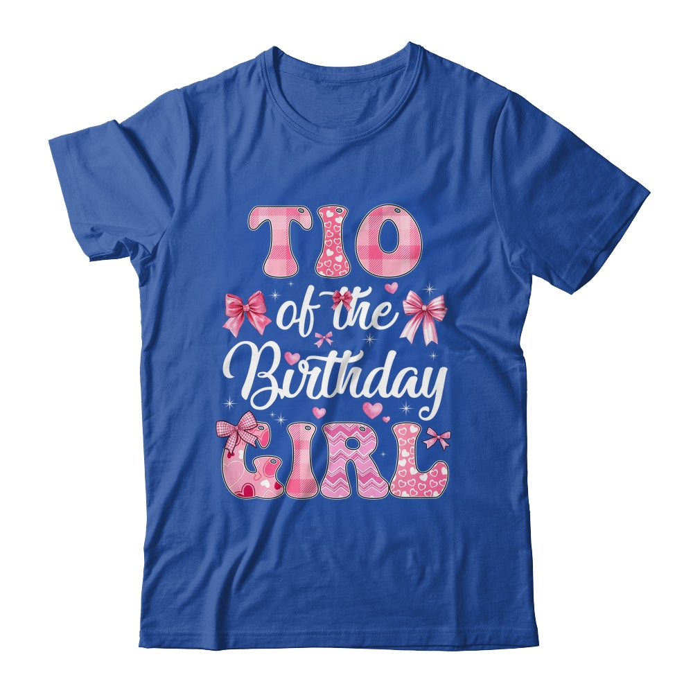 Tio Of The Birthday Girl Family Pink Coquette Bow Shirt & Hoodie | teecentury