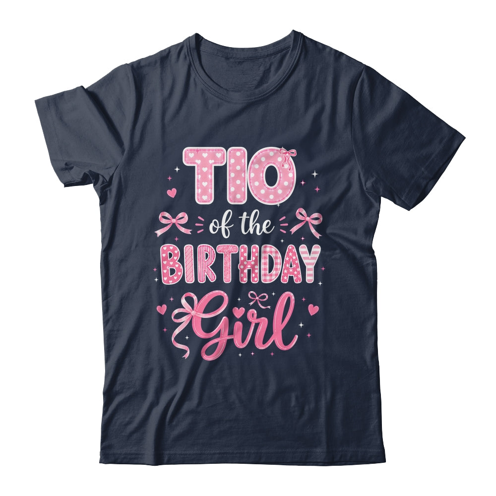 Tio Of The Birthday Girl Matching Pink Coquette Bow Shirt & Hoodie | teecentury