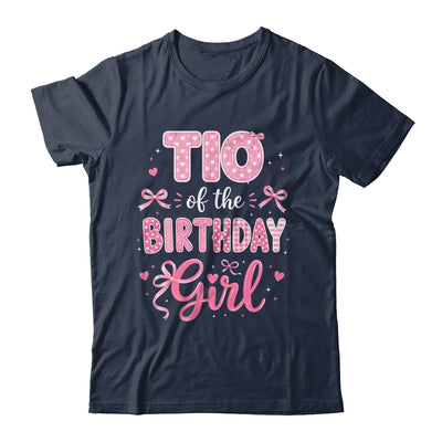 Tio Of The Birthday Girl Matching Pink Coquette Bow Shirt & Hoodie | teecentury