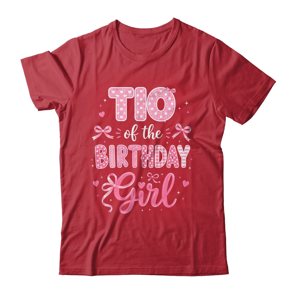 Tio Of The Birthday Girl Matching Pink Coquette Bow Shirt & Hoodie | teecentury