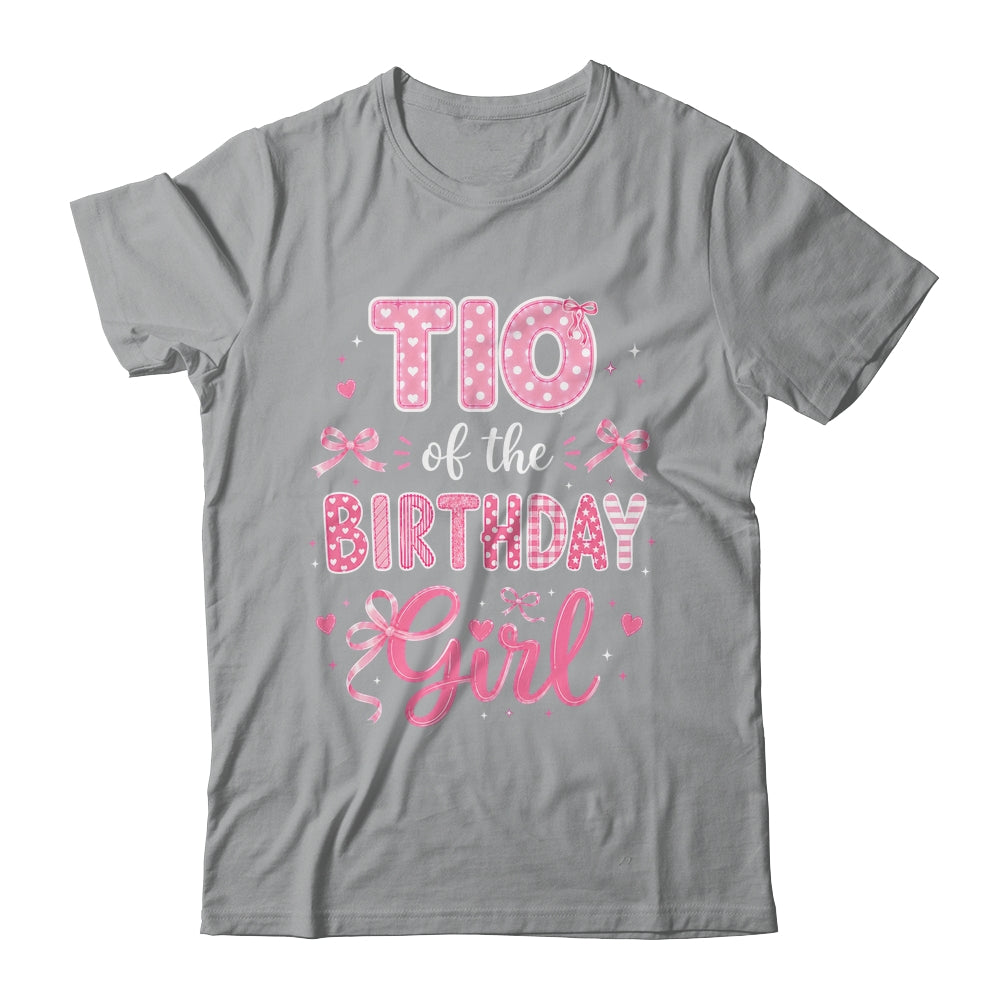 Tio Of The Birthday Girl Matching Pink Coquette Bow Shirt & Hoodie | teecentury