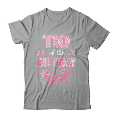 Tio Of The Birthday Girl Matching Pink Coquette Bow Shirt & Hoodie | teecentury