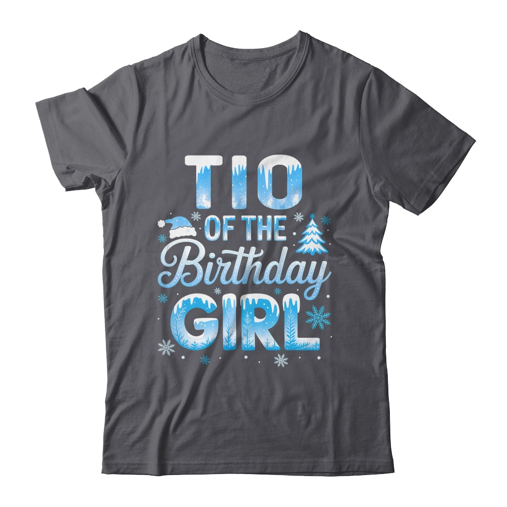 Tio Of The Birthday Girl Snowflakes Winter Family Matching Shirt & Hoodie | teecentury