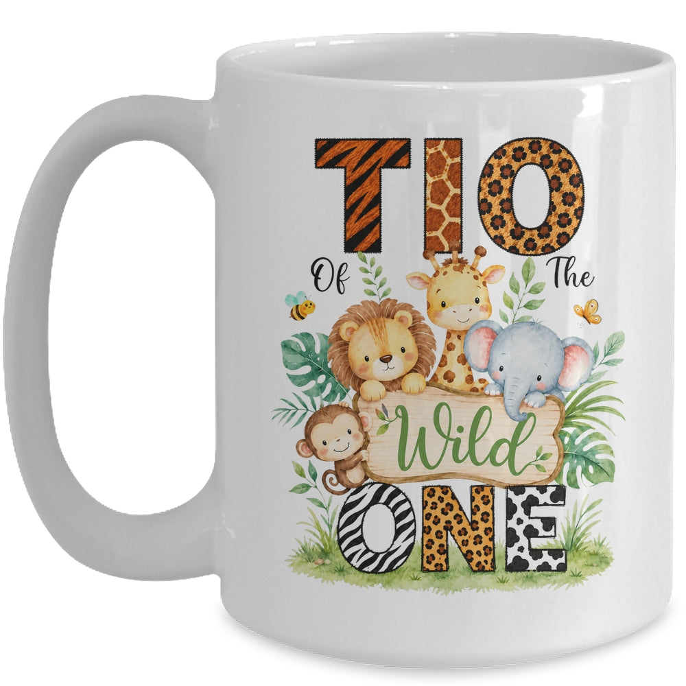 Tio Of The Wild One First Birthday Boy Jungle Safari Mug | teecentury