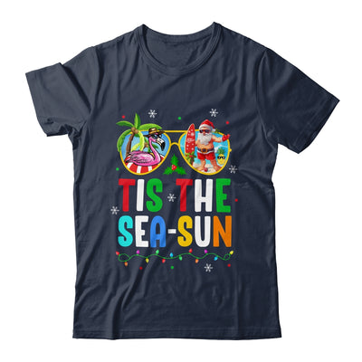 Tis The Sea Sun Santa Beach Summer Christmas In July Summer Shirt & Tank Top | teecentury