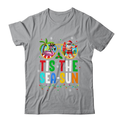 Tis The Sea Sun Santa Beach Summer Christmas In July Summer Shirt & Tank Top | teecentury