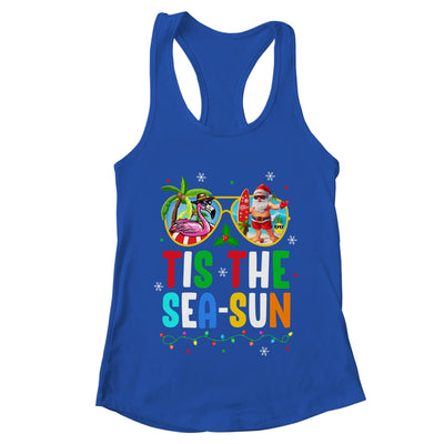 Tis The Sea Sun Santa Beach Summer Christmas In July Summer Shirt & Tank Top | teecentury