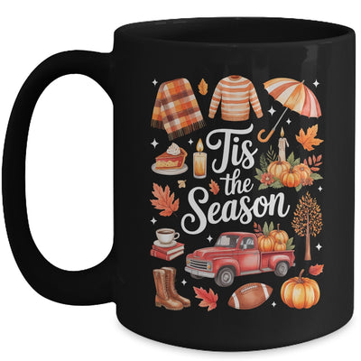 Tis The Season Pumpkin Autumn Fall Y'all Leaves Thanksgiving Mug | teecentury