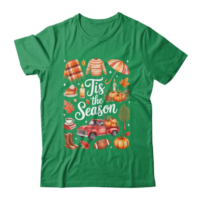 Tis The Season Pumpkin Autumn Fall Y'all Leaves Thanksgiving Shirt & Sweatshirt | teecentury