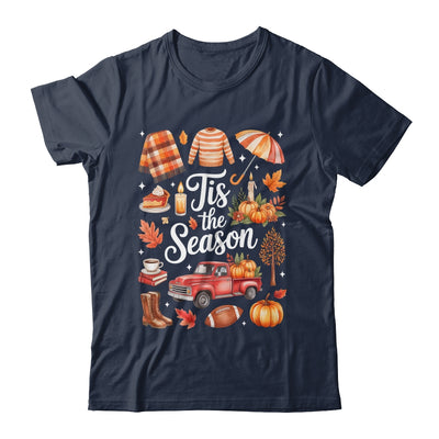 Tis The Season Pumpkin Autumn Fall Y'all Leaves Thanksgiving Shirt & Sweatshirt | teecentury