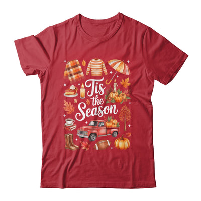 Tis The Season Pumpkin Autumn Fall Y'all Leaves Thanksgiving Shirt & Sweatshirt | teecentury