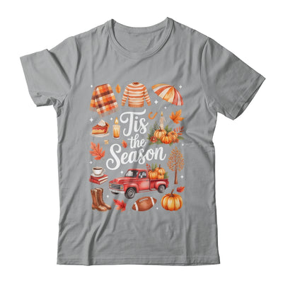 Tis The Season Pumpkin Autumn Fall Y'all Leaves Thanksgiving Shirt & Sweatshirt | teecentury