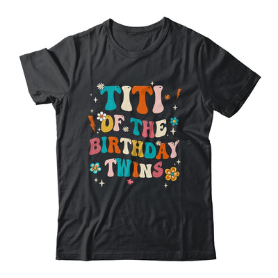Titi Of The Birthday Twins Boys Girls Party Retro Bday Shirt & Hoodie | teecentury
