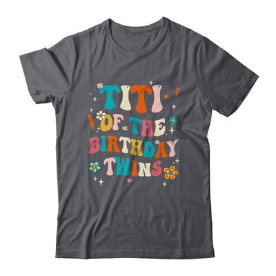 Titi Of The Birthday Twins Boys Girls Party Retro Bday Shirt & Hoodie | teecentury