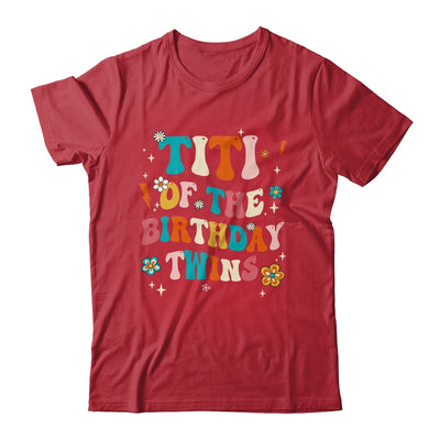 Titi Of The Birthday Twins Boys Girls Party Retro Bday Shirt & Hoodie | teecentury