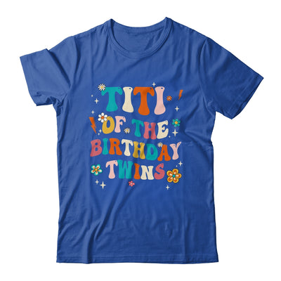 Titi Of The Birthday Twins Boys Girls Party Retro Bday Shirt & Hoodie | teecentury