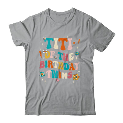 Titi Of The Birthday Twins Boys Girls Party Retro Bday Shirt & Hoodie | teecentury