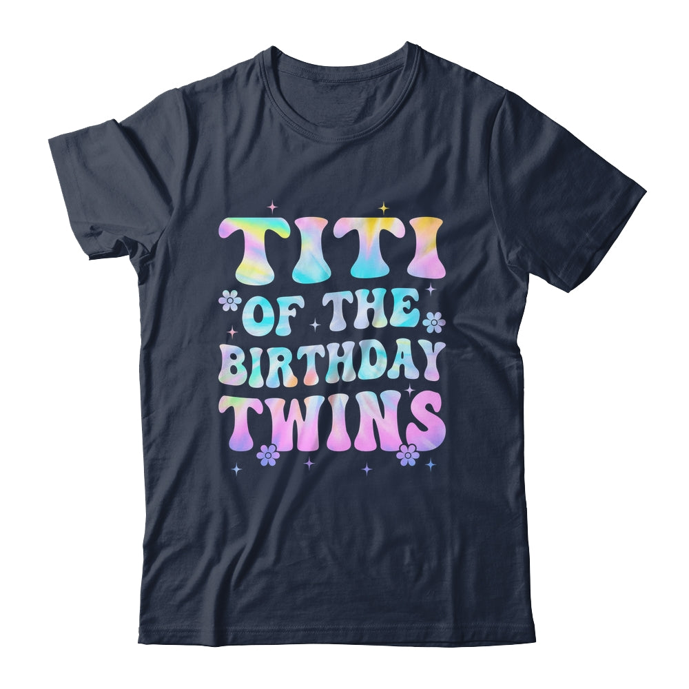Titi Of The Birthday Twins Girls Kids Party Retro Bday Shirt & Hoodie | teecentury