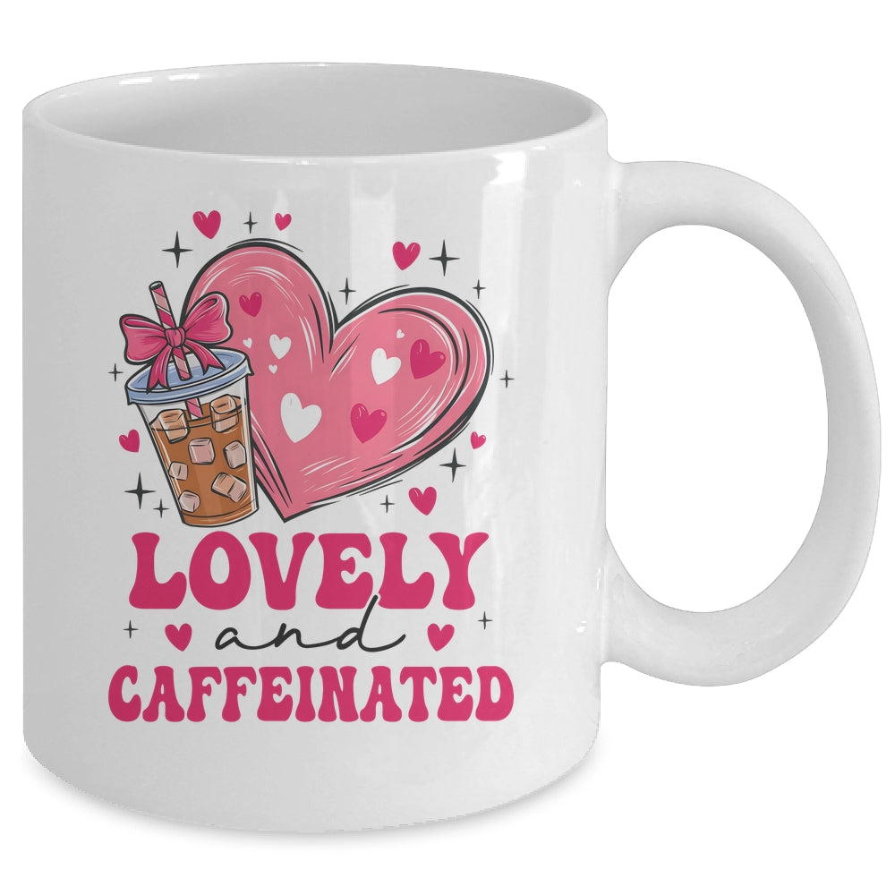 To Be Lovely And Caffeinated Valentine's Day Coffee Heart Mug | teecentury